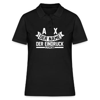 Alexander Alexandra Alexa Alex - Frauen Polo Shirt - Schwarz - Vorne - Ailine (174cm)