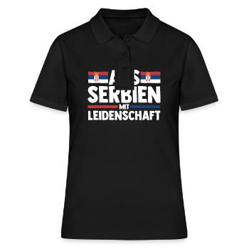 Serbe Serbe Serbie - Polo Femme - noir - Devant - Ailine (174cm)