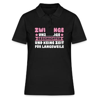 Mom of twins - Women's Polo Shirt - black - Front - Ailine (174cm)