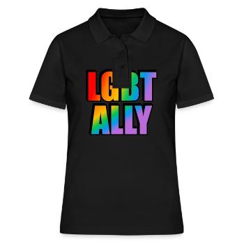 LGBT Ally - Women's Polo Shirt - black - Front - Ailine (174cm)