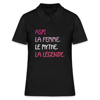 Aspie - Polo Femme - noir - Devant - Ailine (174cm)