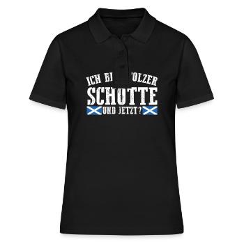 Schotten Schottisch Schottland - Frauen Polo Shirt - Schwarz - Vorne - Ailine (174cm)