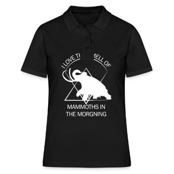 Lustiges Mammut Steinzeit Eiszeit Design Urzeit - Frauen Polo Shirt - Schwarz - Vorne - Ailine (174cm)