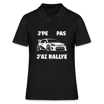 Humour pilote de rallye - Polo Femme - noir - Devant - Ailine (174cm)