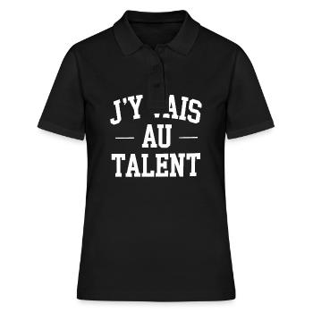 J'y vais au talent - Polo Femme - noir - Devant - Ailine (174cm)