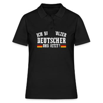 Deutscher Deutsch Deutschland - Frauen Polo Shirt - Schwarz - Vorne - Ailine (174cm)