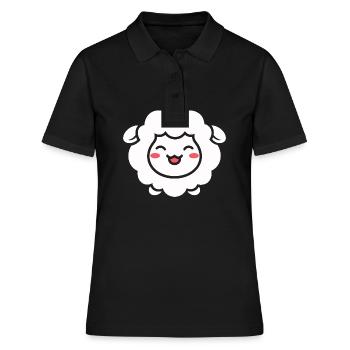 Schaf - Frauen Polo Shirt - Schwarz - Vorne - Ailine (174cm)