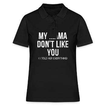 Ma maman ne t’aime pas - Polo Femme - noir - Devant - Ailine (174cm)