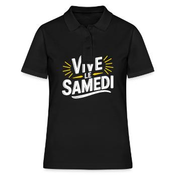 Vive le samedi - Polo Femme - noir - Devant - Ailine (174cm)