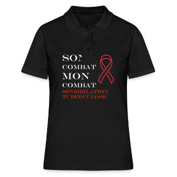 Sensibilisation à la tuberculose - Polo Femme - noir - Devant - Ailine (174cm)