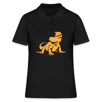 Bearded Dragon - Women's Polo Shirt - black - Front - Ailine (174cm)