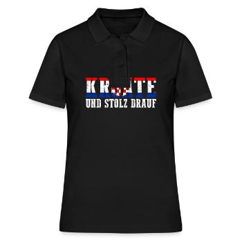 Croate Croate Croatie - Polo Femme - noir - Devant - Ailine (174cm)