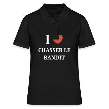 chasseur de bandit - Polo Femme - noir - Devant - Ailine (174cm)