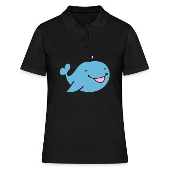 Wal - Frauen Polo Shirt - Schwarz - Vorne - Ailine (174cm)