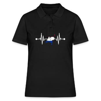 Pays-Bas Pays-Bas Heartbeat Pays-Bas - Polo Femme - noir - Devant - Ailine (174cm)
