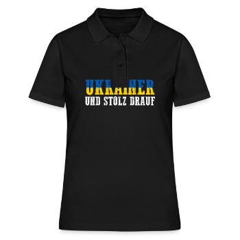 Ukrainer Ukraine - Frauen Polo Shirt - Schwarz - Vorne - Ailine (174cm)