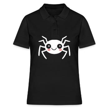 Spinne - Frauen Polo Shirt - Schwarz - Vorne - Ailine (174cm)
