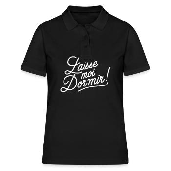 Laisse-moi dormir - Polo Femme - noir - Devant - Ailine (174cm)