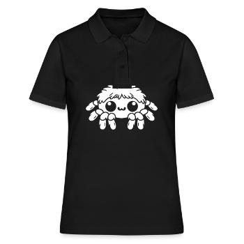Spinne - Frauen Polo Shirt - Schwarz - Vorne - Ailine (174cm)