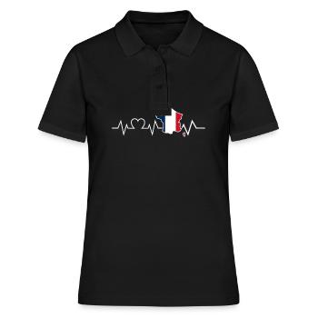 Français Français France - Polo Femme - noir - Devant - Ailine (174cm)
