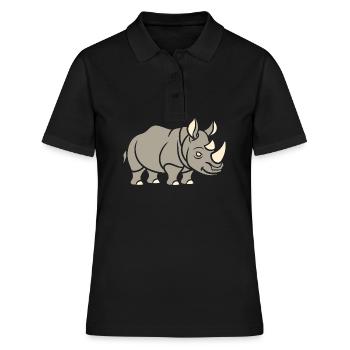 rhinoceros - Women's Polo Shirt - black - Front - Ailine (174cm)