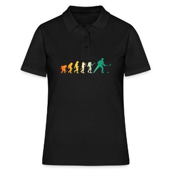 Eishockeyspieler Evolution Eishockey - Frauen Polo Shirt - Schwarz - Vorne - Ailine (174cm)