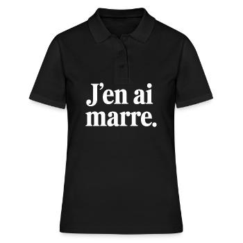 J'en ai marre - Polo Femme - noir - Devant - Ailine (174cm)