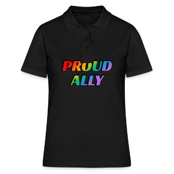 Stolzer Verbündeter - LGBT-Stolz - Frauen Polo Shirt - Schwarz - Vorne - Ailine (174cm)