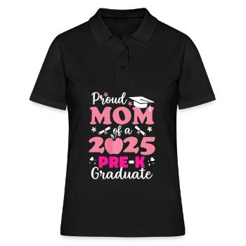 Fière maman d’un enfant d’âge préscolaire 2025 - Polo Femme - noir - Devant - Ailine (174cm)