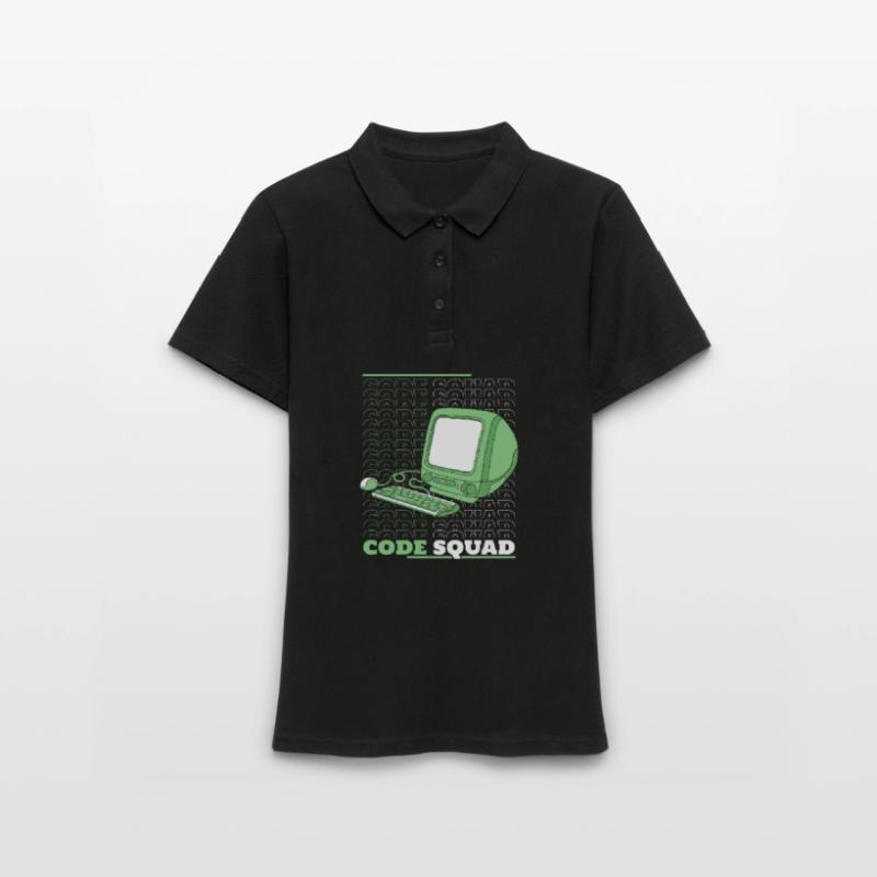 Entwickler Coder Programmierer Rechner Frauen Polo Shirt