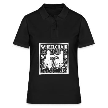 Dancing Dancer Wheelchair - Women's Polo Shirt - black - Front - Ailine (174cm)