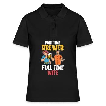 Bière artisanale Femme de bière artisanale - Polo Femme - noir - Devant - Ailine (174cm)