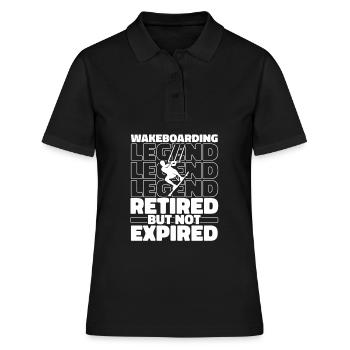 Wakeboard Wakeboarder Im Ruhestand - Frauen Polo Shirt - Schwarz - Vorne - Ailine (174cm)