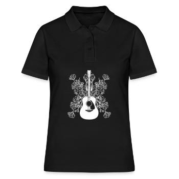 fleurs de guitare acoustique - Polo Femme - noir - Devant - Ailine (174cm)
