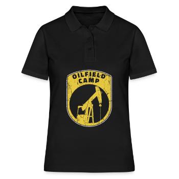 Ölfeld Bohrinsel Lager - Frauen Polo Shirt - Schwarz - Vorne - Ailine (174cm)