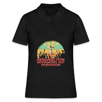 Christ Christianisme - Polo Femme - noir - Devant - Ailine (174cm)