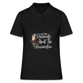 Christ Christianisme Résurrection - Polo Femme - noir - Devant - Ailine (174cm)