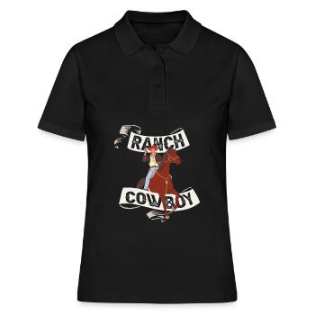 Rodeo Cowboy Lasso Ranch Cowboy - Polo Femme - noir - Devant - Ailine (174cm)