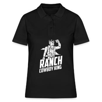 Rodéo Cowboy King Ranch Cowboy - Polo Femme - noir - Devant - Ailine (174cm)