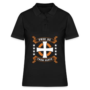 Christ Croix du Christianisme - Polo Femme - noir - Devant - Ailine (174cm)