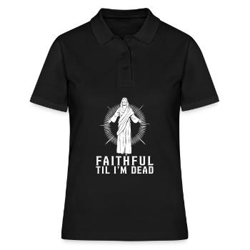 Christ Christentum Treu - Frauen Polo Shirt - Schwarz - Vorne - Ailine (174cm)