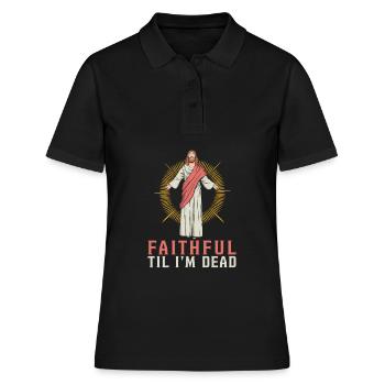 Christ Christentum Treu - Frauen Polo Shirt - Schwarz - Vorne - Ailine (174cm)