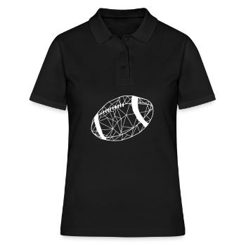 Rugby Ball - Frauen Polo Shirt - Schwarz - Vorne - Ailine (174cm)