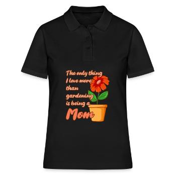 Hobby Jardinier Jardin Mère Horticulture Maman - Polo Femme - noir - Devant - Ailine (174cm)