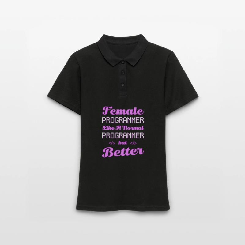 Developer Coder Programmer Female Women's Polo Shirt