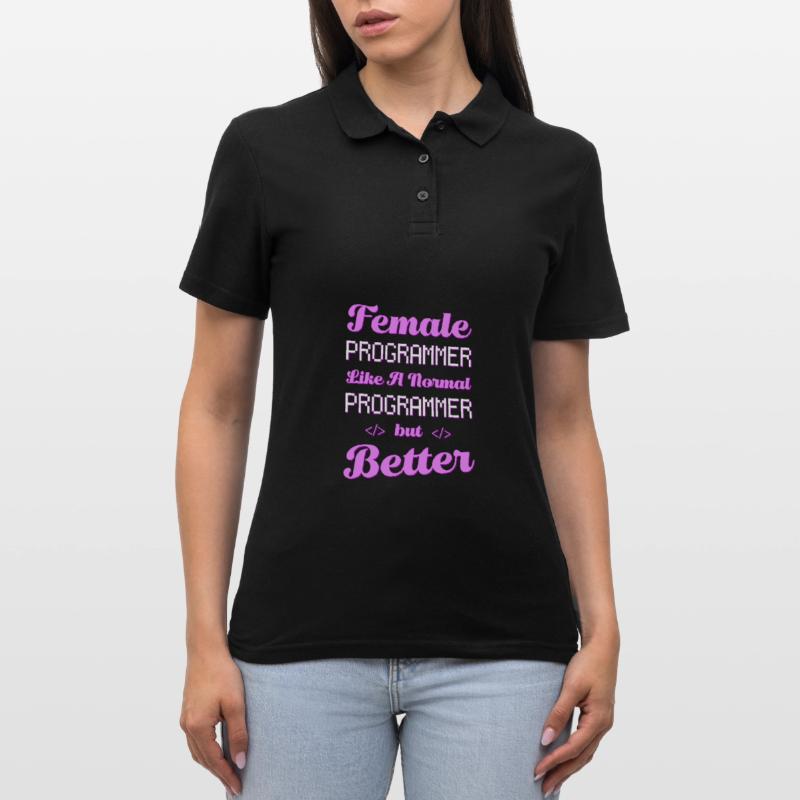 Developer Coder Programmer Female Women's Polo Shirt