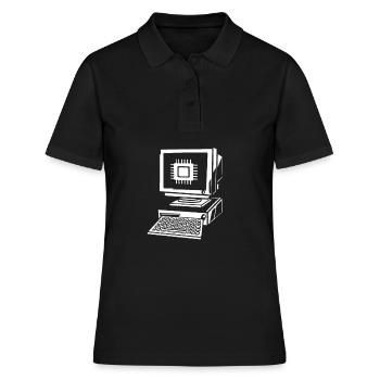 Developer Coder Programmer Computer - Polo Femme - noir - Devant - Ailine (174cm)