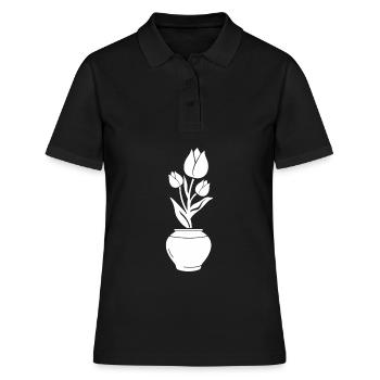 Vase tulipe - Polo Femme - noir - Devant - Ailine (174cm)