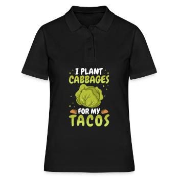 Hobbygärtner Garten Kohl - Frauen Polo Shirt - Schwarz - Vorne - Ailine (174cm)