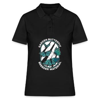 Hobbygärtner Garten Monarch - Frauen Polo Shirt - Schwarz - Vorne - Ailine (174cm)